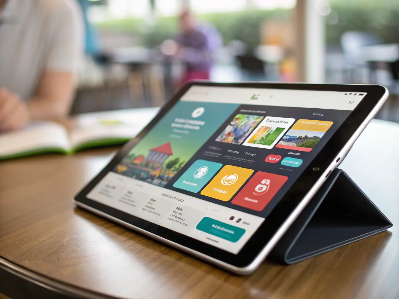 A modern application interface showcasing a user-friendly design with interactive elements, representing innovative software solutions.