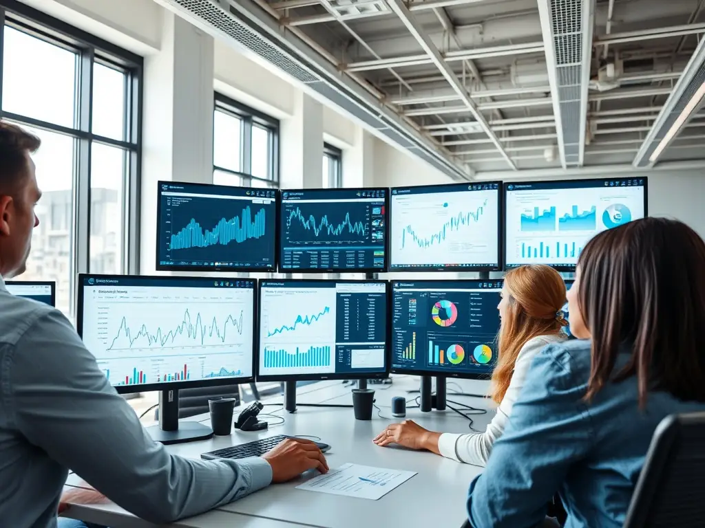 An image representing enterprise software solutions, highlighting Vastnet Systems Limited's ability to streamline processes and improve data management for large organizations.